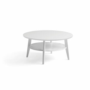 Konferenční stolek HOLLY, Ø 1000 mm, bílý