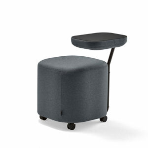 Stolička IQSEAT, se stolkem, černá, antracitově šedá
