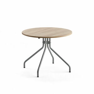 Stůl AROUND, Ø900 mm, stříbrná, dub