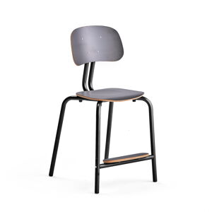 Školní židle YNGVE, 4 nohy, výška 520 mm, antracitově šedá