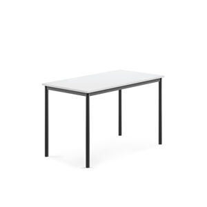 Stůl BORÅS, 1200x700x760 mm, antracitově šedé nohy, HPL deska, bílá