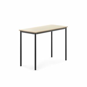 Stůl BORÅS, 1200x600x900 mm, antracitově šedé nohy, HPL deska, bříza
