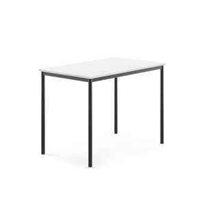Stůl BORÅS, 1200x800x900 mm, antracitově šedé nohy, HPL deska, bílá