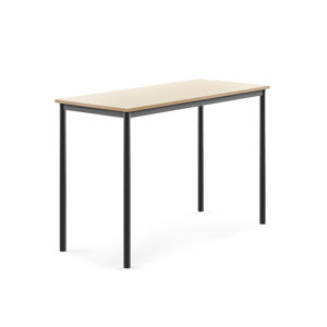 Stůl BORÅS, 1400x600x900 mm, antracitově šedé nohy, HPL deska, bříza