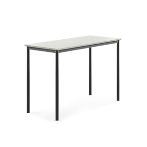 Stůl BORÅS, 1400x600x900 mm, antracitově šedé nohy, HPL deska, šedá