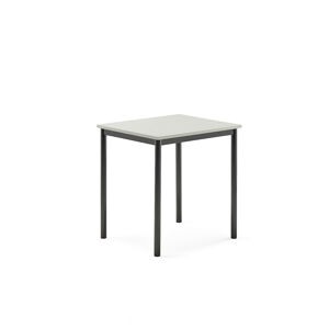 Stůl SONITUS, 700x600x720 mm, antracitově šedé nohy, HPL deska, šedá
