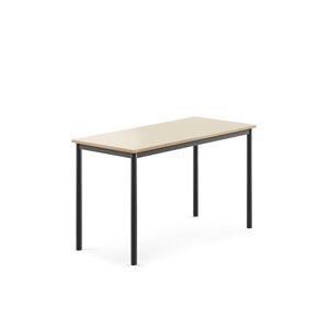 Stůl SONITUS, 1200x600x720 mm, antracitově šedé nohy, HPL deska, bříza