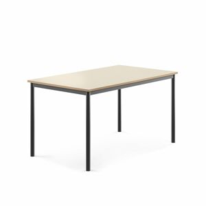 Stůl SONITUS, 1400x800x720 mm, antracitově šedé nohy, HPL deska, bříza