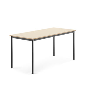 Stůl SONITUS, 1600x700x720 mm, antracitově šedé nohy, HPL deska, bříza