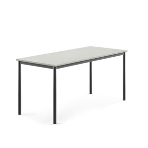 Stůl SONITUS, 1600x700x720 mm, antracitově šedé nohy, HPL deska, šedá