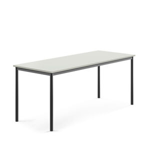 Stůl SONITUS, 1800x700x720 mm, antracitově šedé nohy, HPL deska, šedá