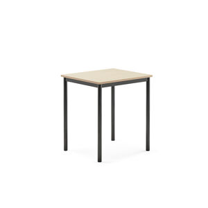 Stůl SONITUS, 700x600x760 mm, antracitově šedé nohy, HPL deska, bříza