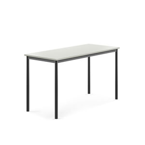 Stůl SONITUS, 1400x600x760 mm, antracitově šedé nohy, HPL deska, šedá