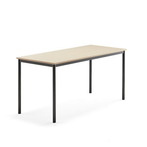 Stůl SONITUS, 1600x700x760 mm, antracitově šedé nohy, HPL deska, bříza