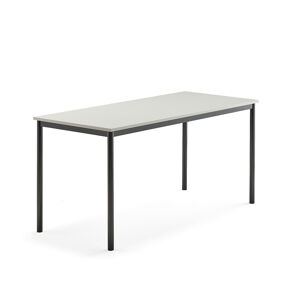 Stůl SONITUS, 1600x700x760 mm, antracitově šedé nohy, HPL deska, šedá