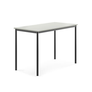 Stůl SONITUS, 1400x700x900 mm, antracitově šedé nohy, HPL deska, šedá