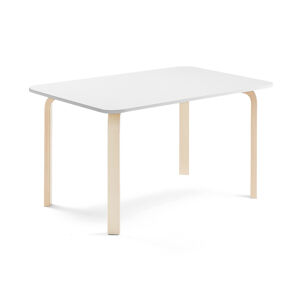 Stůl ELTON, 1200x800x640 mm, bříza, akustická HPL deska, bílá