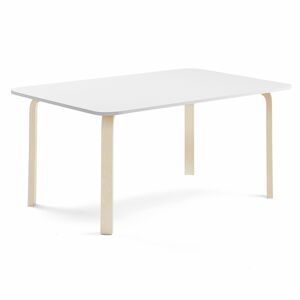 Stůl ELTON, 1800x800x640 mm, bříza, akustická HPL deska, bílá