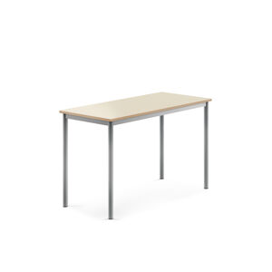 Stůl BORÅS, 1200x600x760 mm, stříbrné nohy, HPL deska, bříza