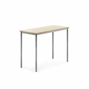#en Table Borås 1200x600h.900 mm. Frame silver, tabletop bi