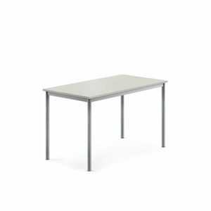 Stůl BORÅS, 1200x700x720 mm, stříbrné nohy, HPL deska, šedá
