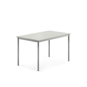 Stůl BORÅS, 1200x800x720 mm, stříbrné nohy, HPL deska, šedá