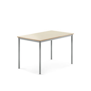 Stůl BORÅS, 1200x800x760 mm, stříbrné nohy, HPL deska, bříza