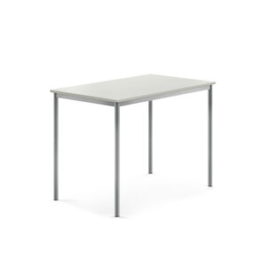 Stůl BORÅS, 1200x800x900 mm, stříbrné nohy, HPL deska, šedá