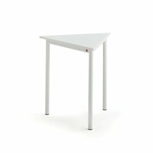 Stůl SONITUS TRIANGEL, 700x700x720 mm, bílé nohy, HPL deska, bílá