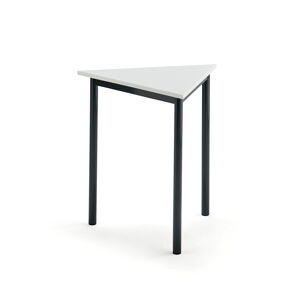 Stůl SONITUS TRIANGEL, 700x700x720 mm, antracitově šedé nohy, HPL deska, bílá