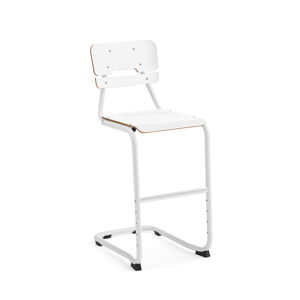 Školní židle LEGERE I, výška 650 mm, bílá, bílá