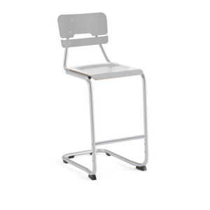 Školní židle LEGERE I, výška 650 mm, stříbrná, šedá