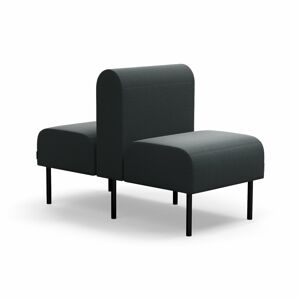 Modulární sedačka VARIETY, oboustranná, 1místná, potahová látka Pod CS, antracitová