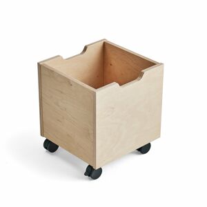 Dřevěný box RICO, s kolečky, bříza