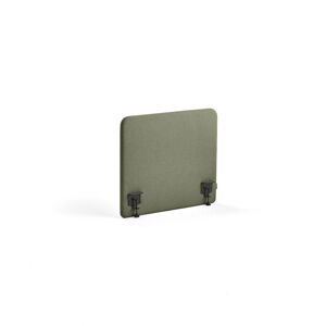Stolový paraván ZONE, černé svorky, 800x650x30 mm, potah Rivet, zelenomodrá