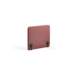 Stolový paraván ZONE, černé svorky, 800x650x30 mm, potah Rivet, červenofialová