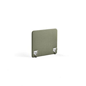 Stolový paraván ZONE, bílé svorky, 800x650x30 mm, potah Rivet, zelenomodrá