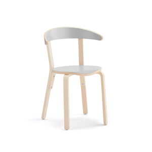 Dřevěná židle LINUS, výška sedáku 450 mm, lamino, šedá