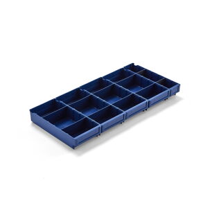 Organizér do zásuvky MIX, do regálu s otevřenými rámy, hloubka 500 mm