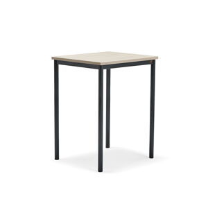 Stůl BORÅS PLUS, 700x600x900 mm, antracitově šedé nohy, HPL deska, jasan