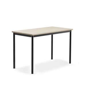 Stůl BORÅS PLUS, 1200x600x760 mm, antracitově šedé nohy, HPL deska, jasan