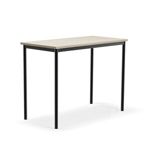 Stůl BORÅS PLUS, 1200x600x900 mm, antracitově šedé nohy, HPL deska, jasan