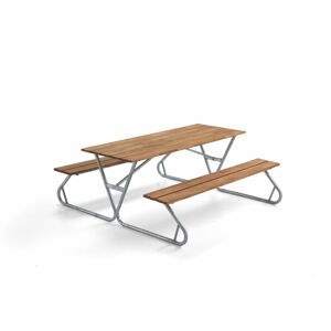 Piknikový stůl PICNIC, lavice bez opěradel, 1800 mm, hnědý