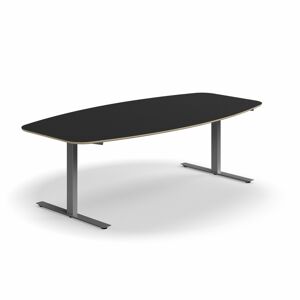 Jednací stůl AUDREY, 2400x1200 mm, stříbrná/tmavě šedá