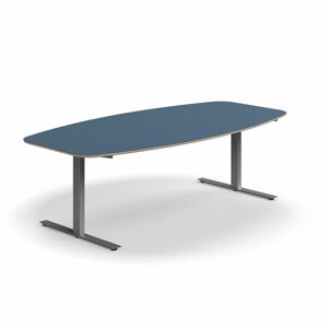 Jednací stůl AUDREY, 2400x1200 mm, stříbrná/šedomodrá