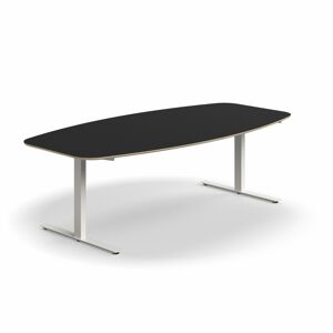 Jednací stůl AUDREY, 2400x1200 mm, bílá/tmavě šedá