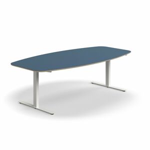 Jednací stůl AUDREY, 2400x1200 mm, bílá/šedomodrá