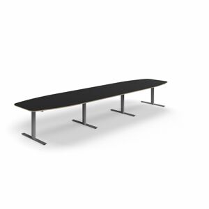 Jednací stůl AUDREY, 4800x1200 mm, stříbrná/tmavě šedá