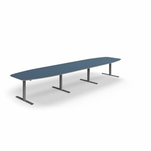 Jednací stůl AUDREY, 4800x1200 mm, stříbrná/šedomodrá