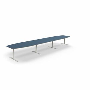 Jednací stůl AUDREY, 5600x1200 mm, bílá/šedomodrá